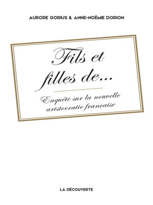 cover image of Fils et filles de...
